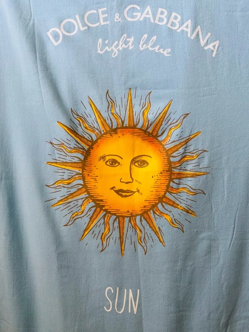 Dolce & Gabbana Light Blue Sun Celestial SOFT Cotton Beach Towel 69x27 summer